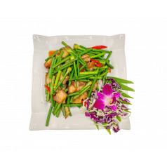 ផ្កាខ្ទឹមឆាសាច់បីជាប់