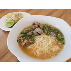 Khmer Beef and Meat Ball Noodle Soup