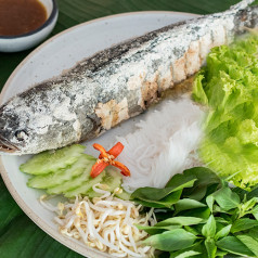 Salt-crusted Grilled Fish​ with Tamarind Sauce