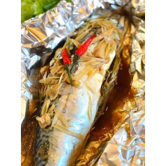 Grill sabak fish with special ingredient 
