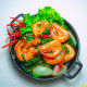 Fried shrimp with green pepper 