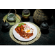 Stir-fried noodles with chicken (black bean flavor)