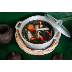 ស្ងោសារ៉ាយសាច់ជ្រូកចិញ្ច្រាំ+បាយ