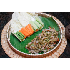 Raw lake shrimp with fish -paste 