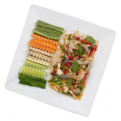 Spicy Shrimp and Mixed Vegies Salad