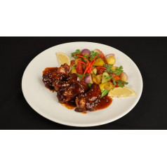 Pork Ribs with sweet and sour vegetables