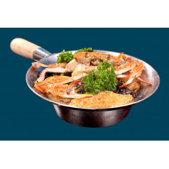 Boiled Crab with Glass Noodle