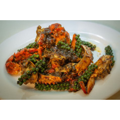 Fried Mud Crab with Green Pepper