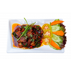 សាច់ជ្រូកបីជាន់បំពងឆាម្រះព្រៅ