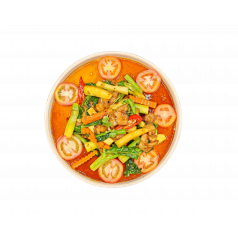 សាច់ជ្រូកបីជាន់ឆាដើមខាត់ណា