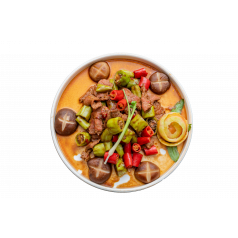 សាច់គោឆាម្ទេសផ្លោក 